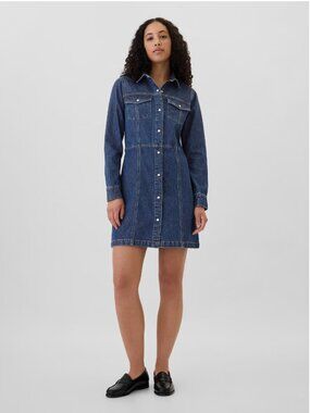 GAP western denim mini dress